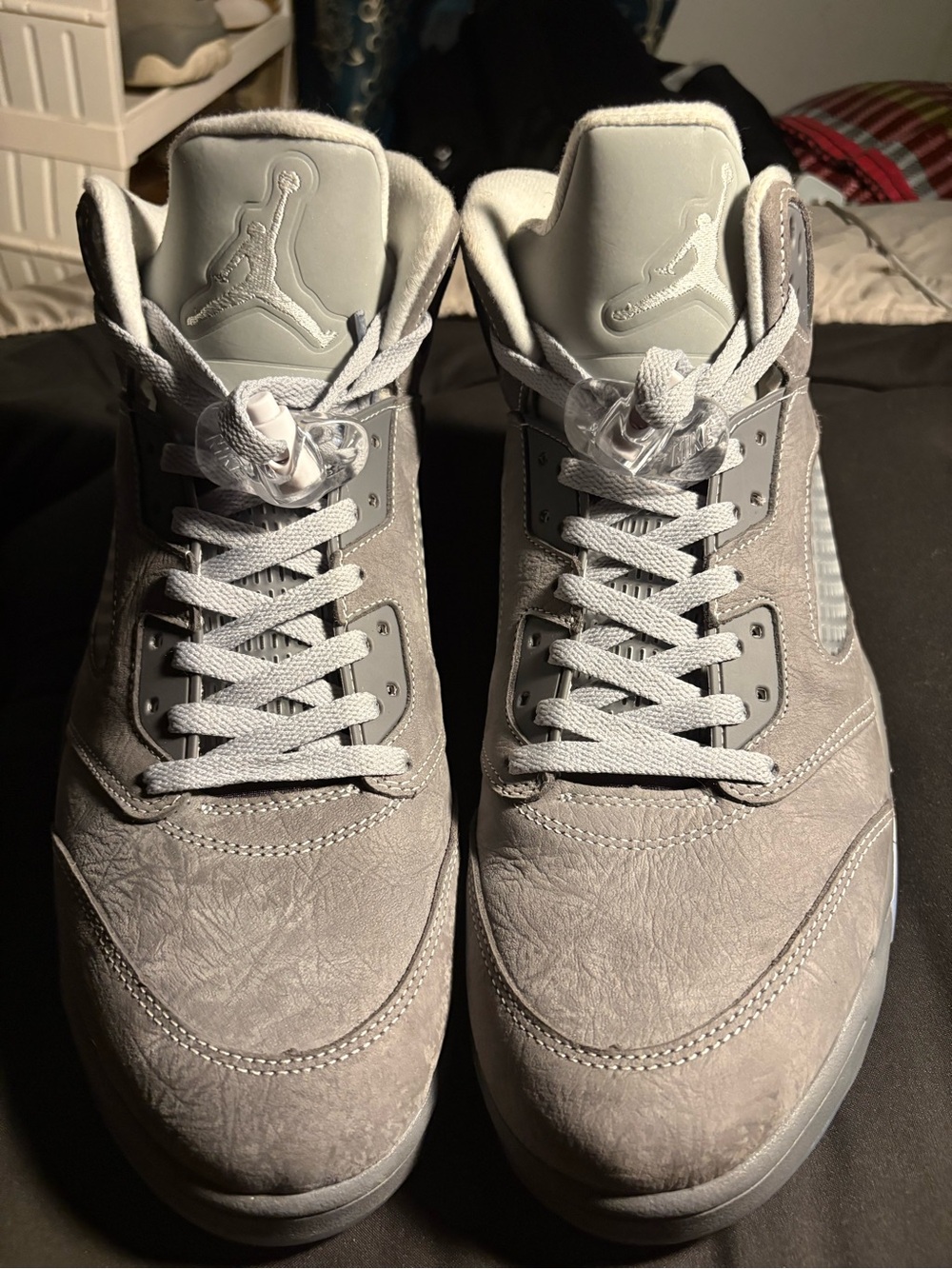 Jordan Men’s Retro 5 Sneakers - Light Grey